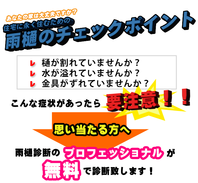 雨樋のチェックポイント